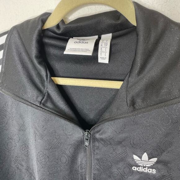 Adidas Black and White Classic Track Jacket size small 90's Y2K Comfy ov… - Picture 4 of 5